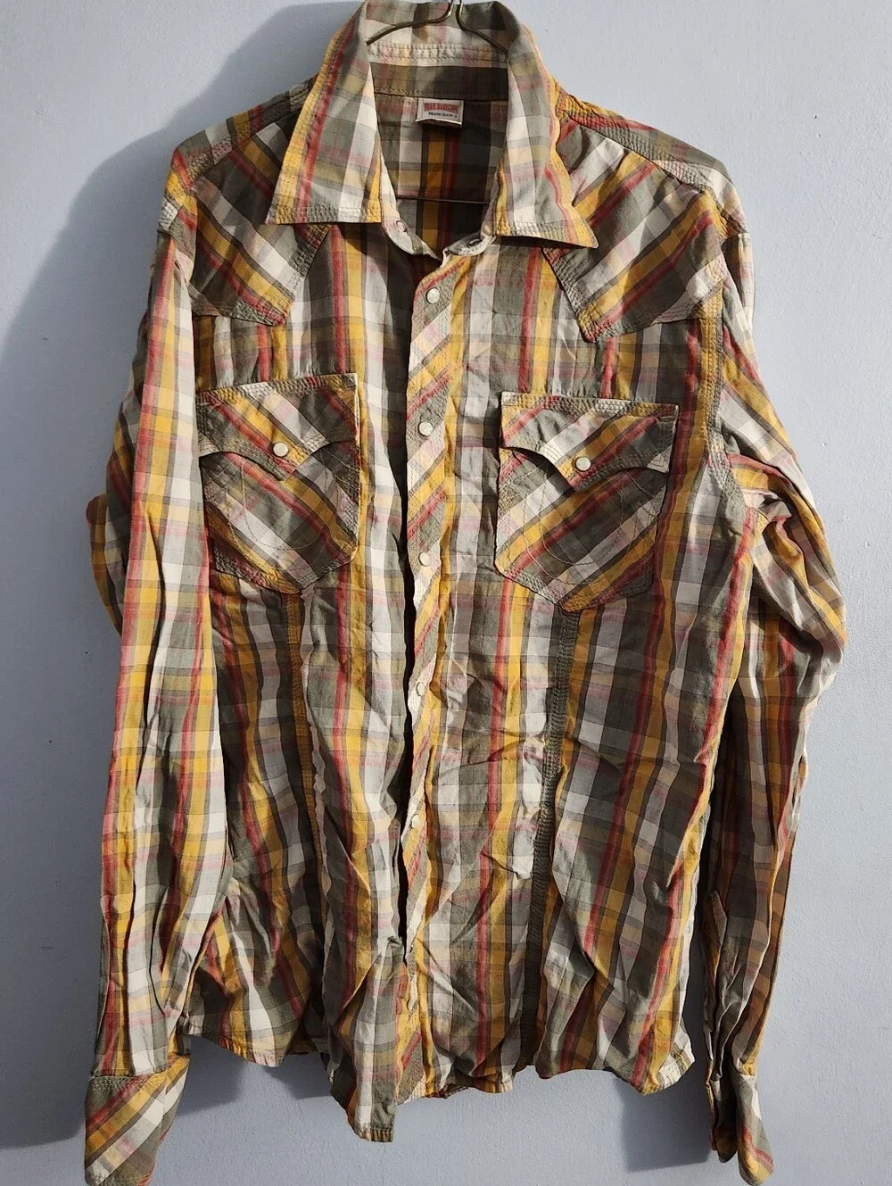 True Religion Men Plaid Shirt XXL